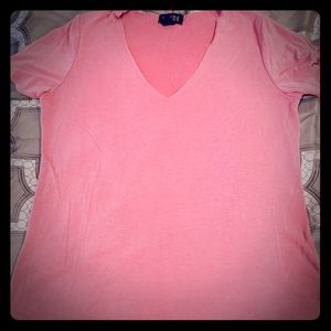 Vixbe coral v neck top.